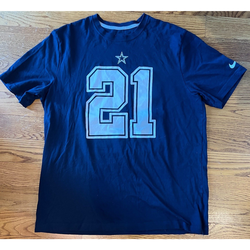 The Nike Tee Adult 2XL T-Shirt Ezekiel Elliot 21 Dallas Cowboys Football